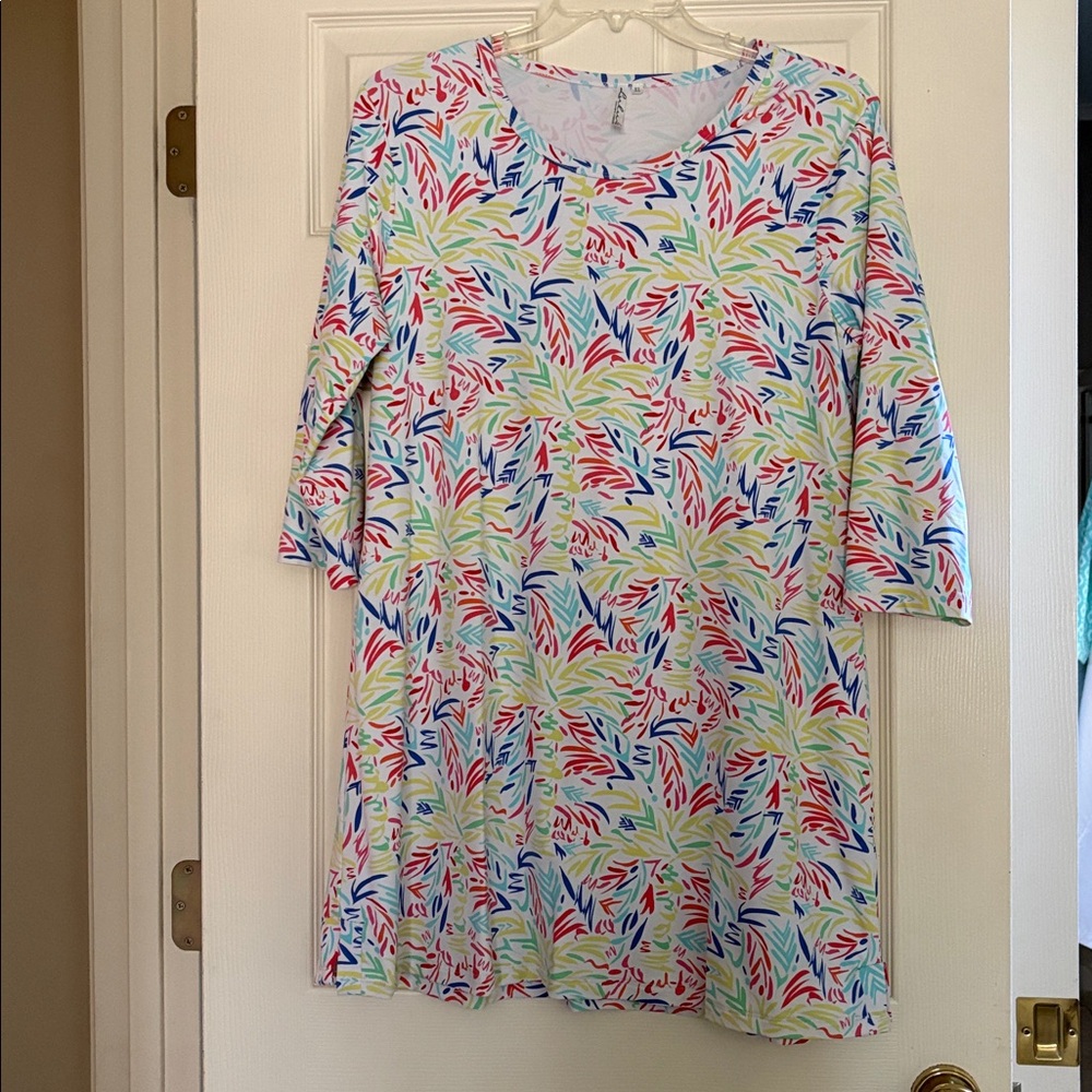LULU-B Sheeth Dress With UPF50+ Size XL Splash Print
